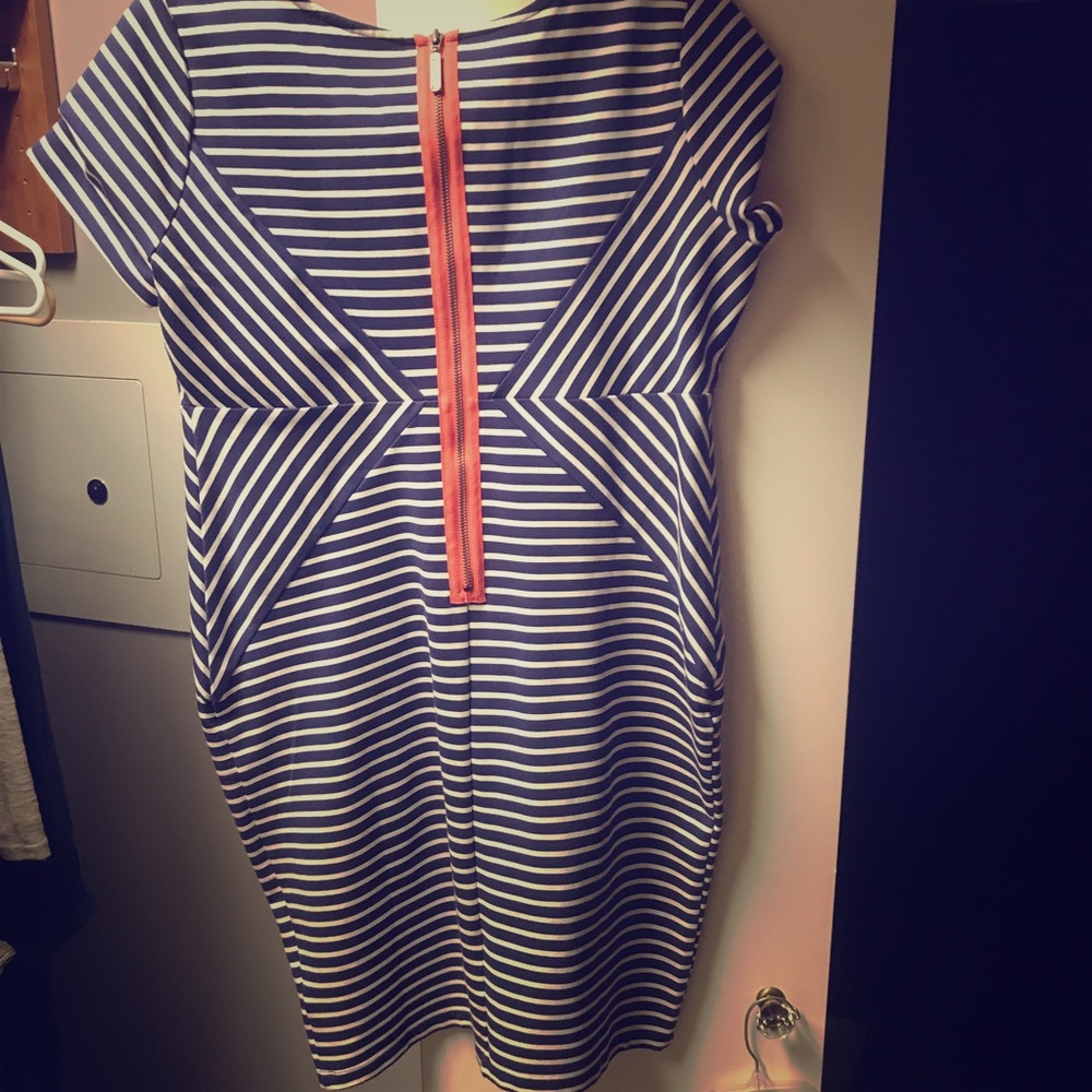 Striped Jessica Simpson maternity dress